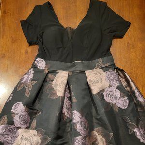 Purple and Black Dress